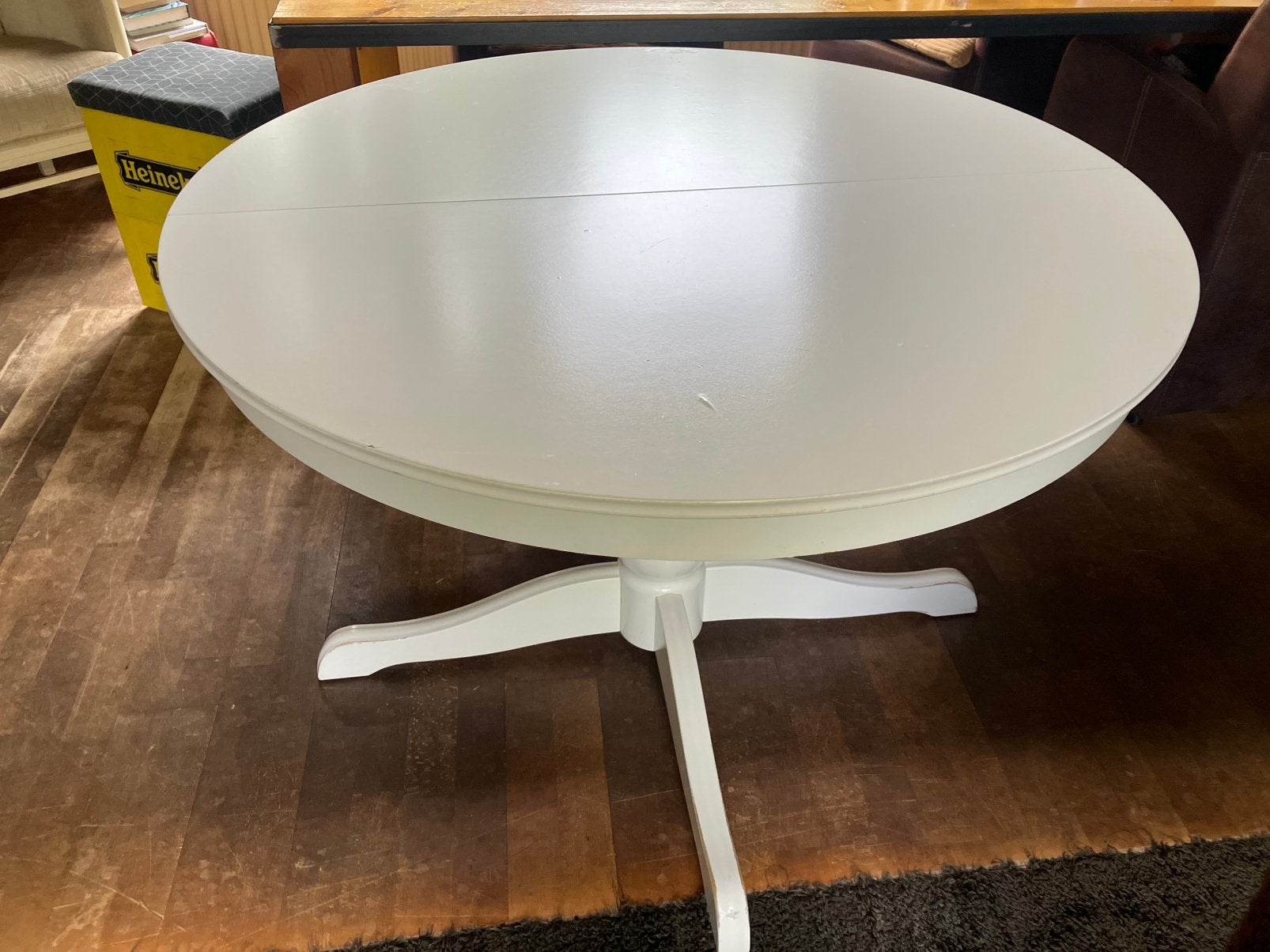 Ikea ronde tafel, Huis en Inrichting, Ophalen, Gebruikt, Rond, Hout