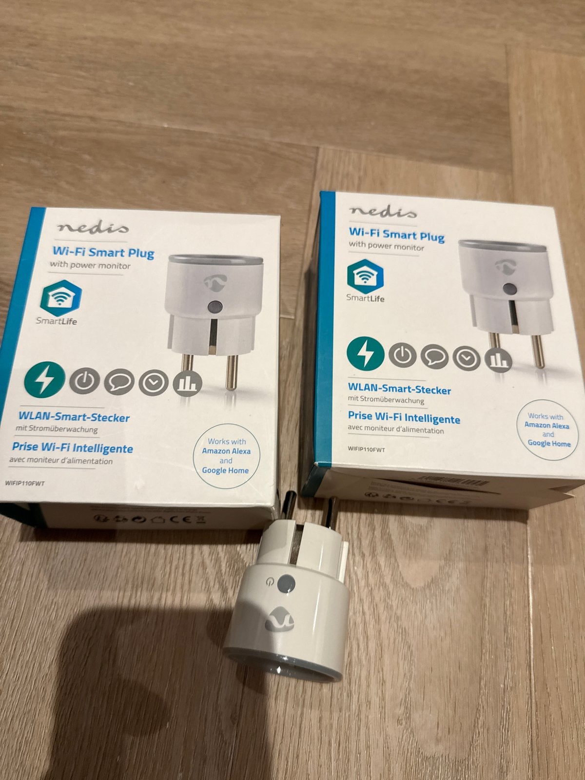 Nedis Wi-Fi Smart Plug met energiemonitor (2 stuks), Ophalen of Verzenden, Nieuw