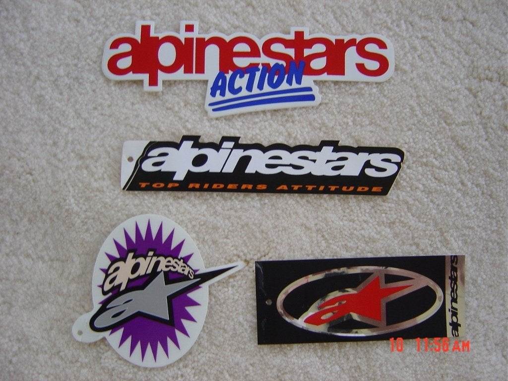6 verschillende Alpinestars stickers logo sticker Ohlins, Motoren, Accessoires | Stickers, Ophalen of Verzenden
