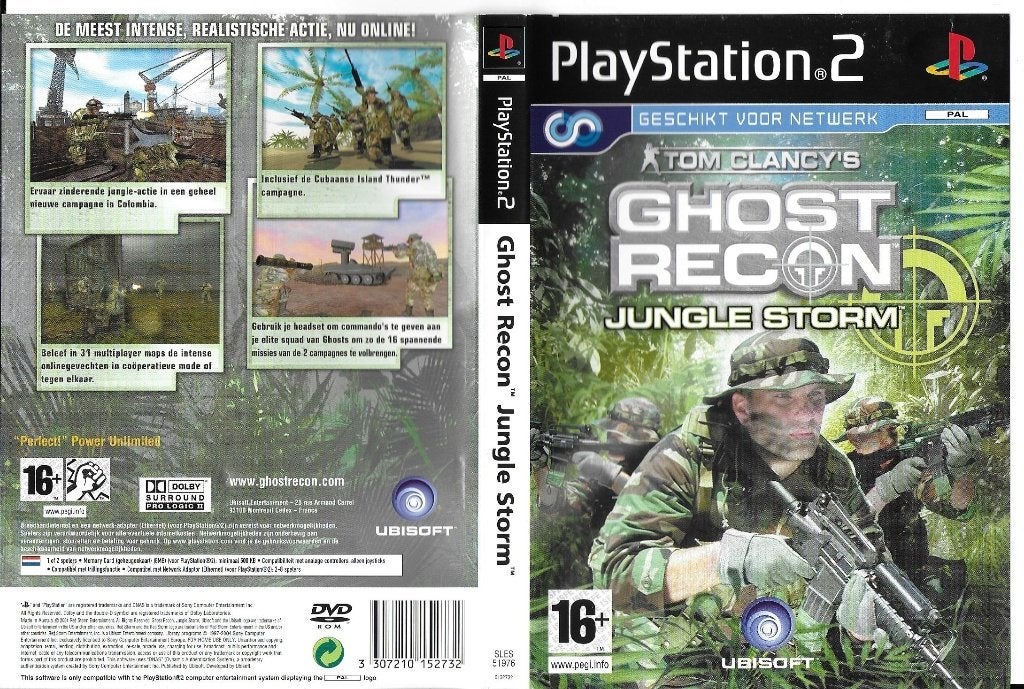 Tom Clancy's Ghost Recon: Jungle Storm – PS2 PlayStation 2, Gebruikt, Shooter, 1 speler, Eén computer
