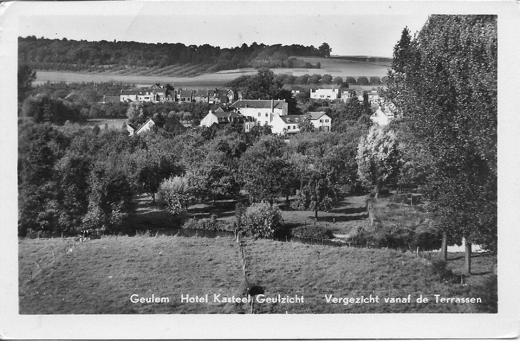 Oude ansichtkaart Geulem Hotel Kasteel Geulzigt, Ophalen of Verzenden, 1940 tot 1960, Gelopen, Limburg