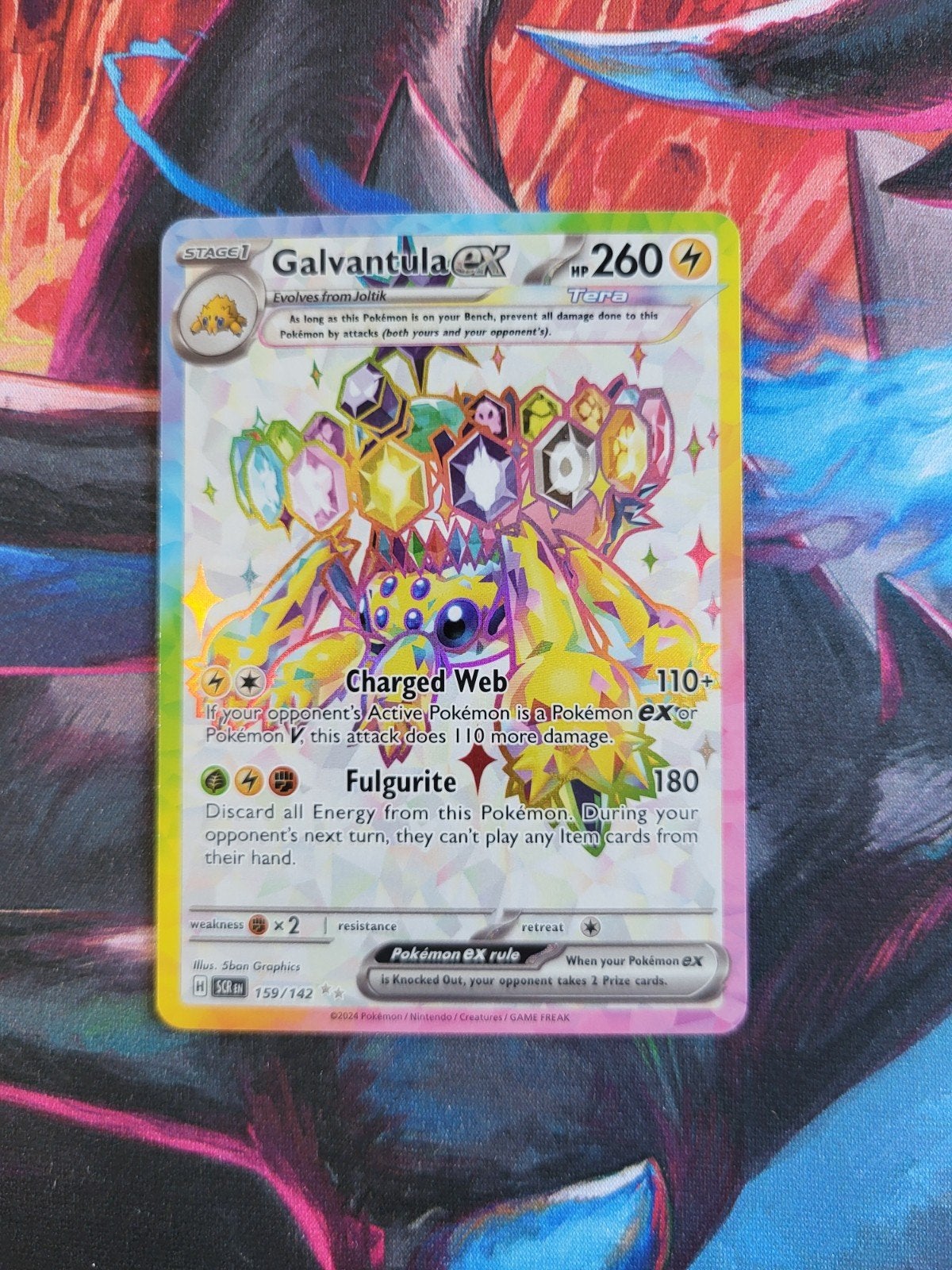 Galvantula EX - Stellar Crown #159/142, Ophalen of Verzenden, Zo goed als nieuw