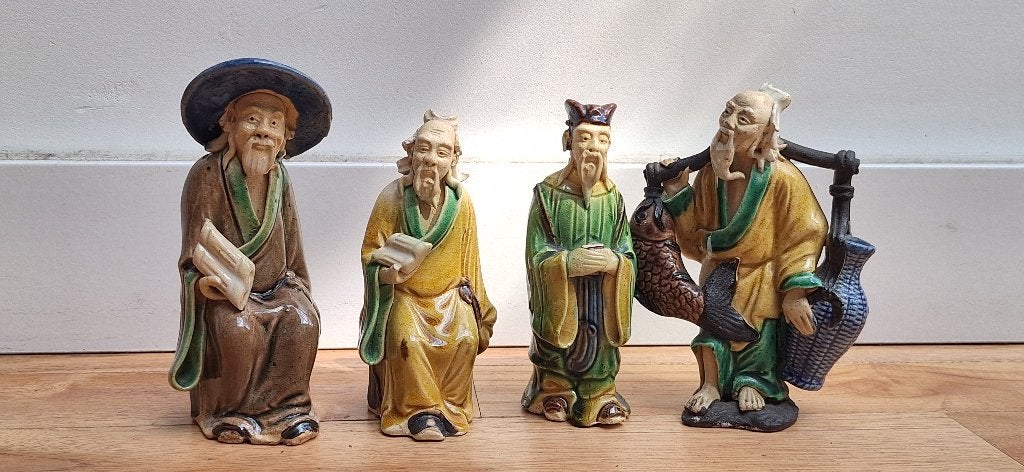 7 Chinese aardwerk beeldjes, Antiek en Kunst, Ophalen of Verzenden