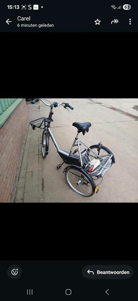 Nette driewieler met kapotte accu, Fietsen en Brommers, Fietsen | Driewielfietsen, Ophalen