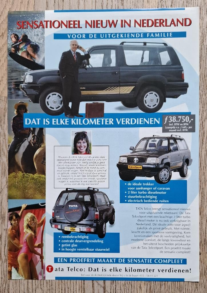 Tata TelcoSport leaflet 1998, Ophalen of Verzenden, Gelezen, Overige merken