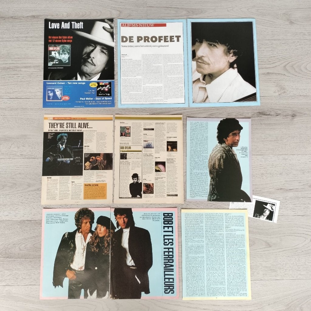 Bob Dylan magazine / tijdschrift artikelen clippings, Verzenden, Zo goed als nieuw, Boek, Tijdschrift of Artikel