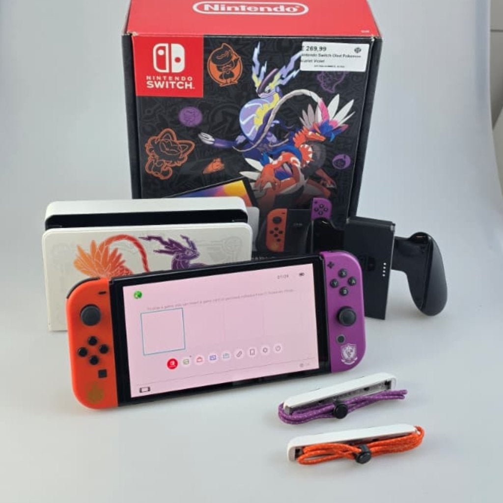 Nintendo Switch Oled Pokemon Scarlet Violet, Nintendo, Zo goed als nieuw, Support@nintendo.com, 11-1 Hokotate-cho, Kamitoba, Minami-ku
Kyoto 601-8501
Japan