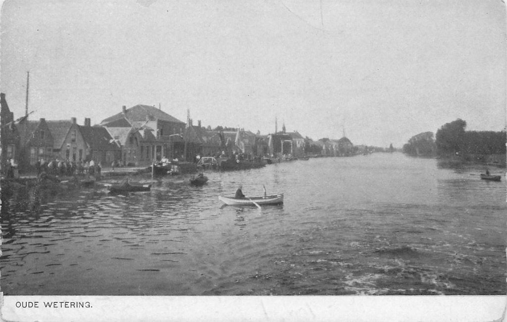 379-195-039 Oude Wetering, Verzamelen, Ophalen of Verzenden, Voor 1920, Zuid-Holland