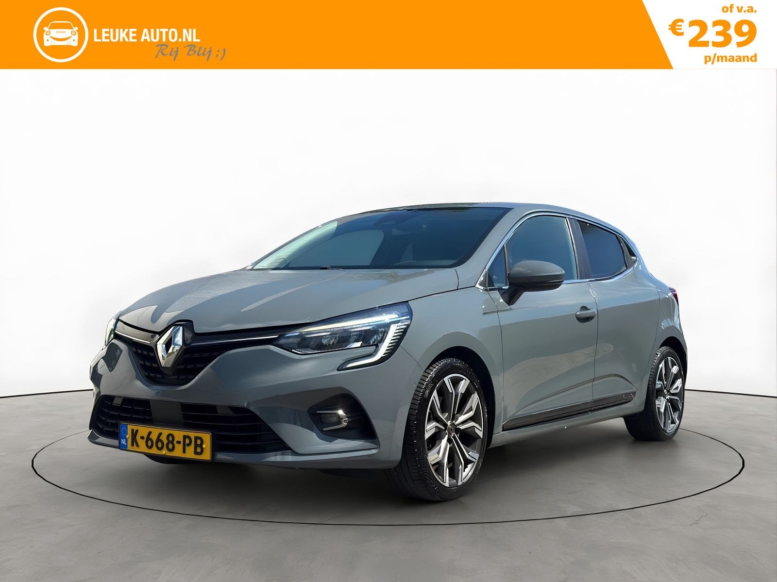 Renault Clio 1.0 TCe 100PK Automaat Intens Camera Trekhaak A, Auto's, Voorwielaandrijving, 101 pk, Gebruikt, Leder en Stof