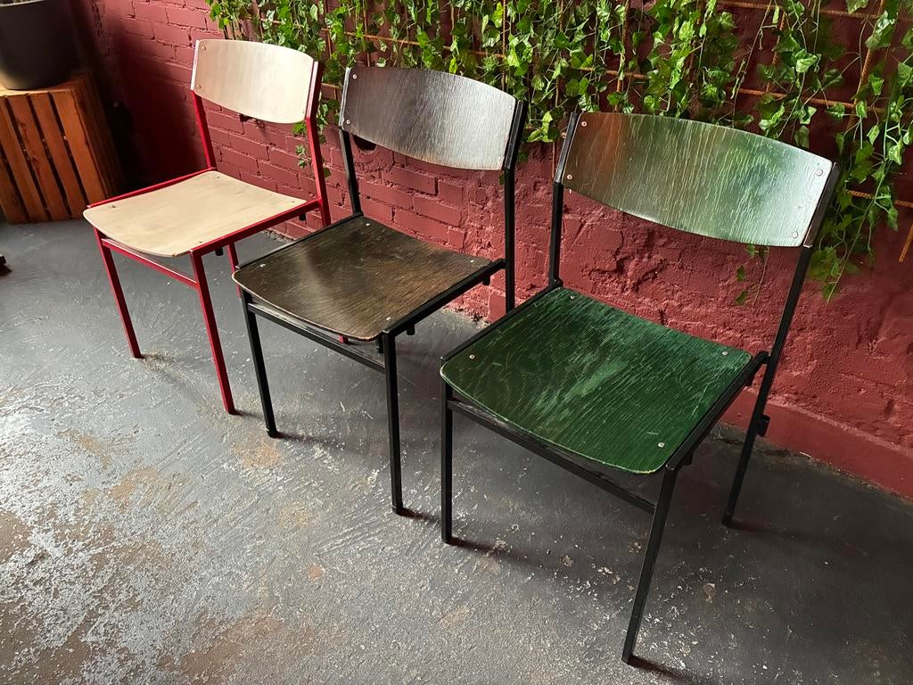 Partij Gijs van der Sluis stoelen - 48 stuks, Huis en Inrichting, Stoelen, Ophalen, Gebruikt, Vijf, Zes of meer stoelen