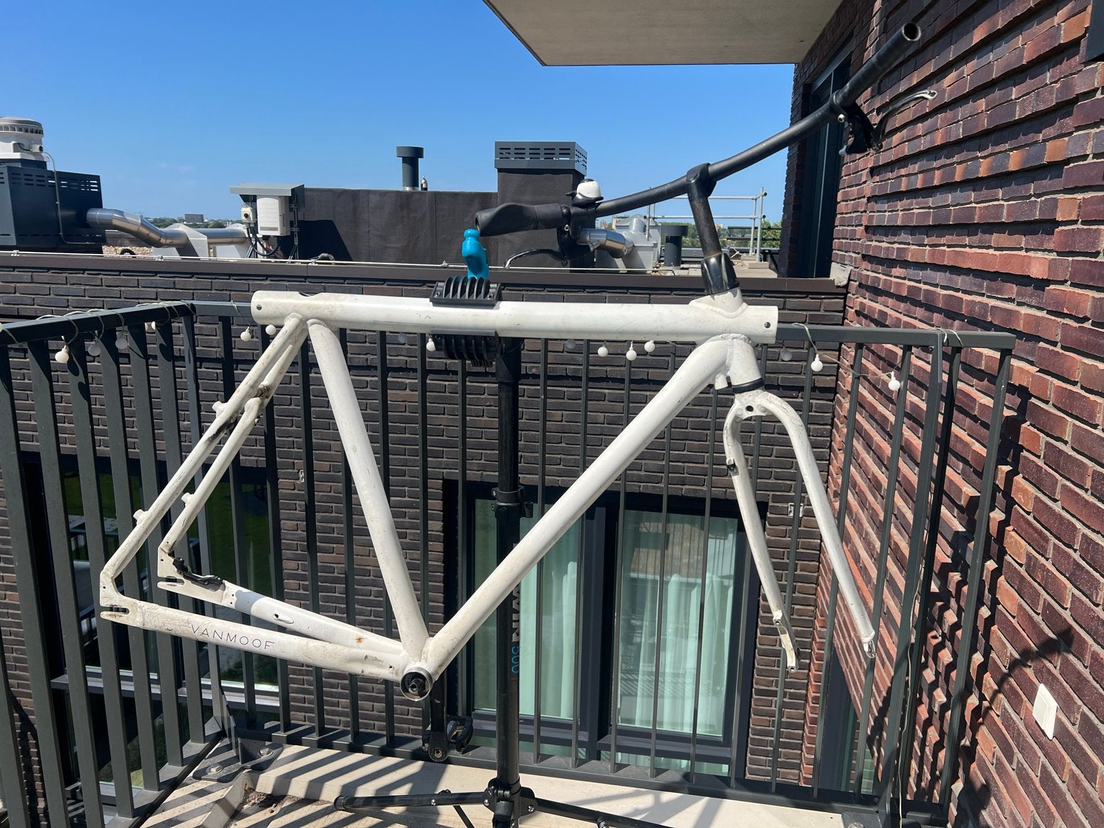 VanMoof M3 (B3) frameset - Wit, Fietsen en Brommers, Fietsonderdelen, Frame, Gebruikt, Aluminium, Ophalen