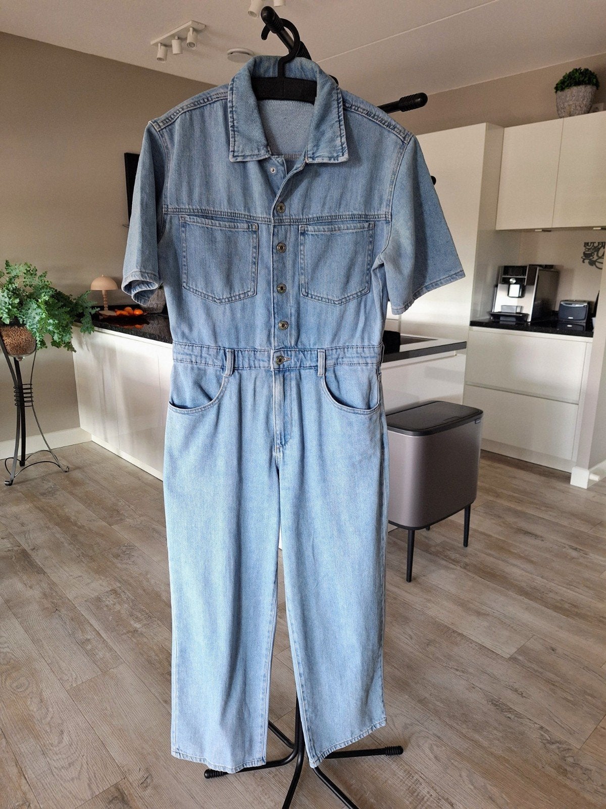 NIEUW Mango denim jumpsuit maat 38/40 M, Blauw, MNG, Nieuw, Ophalen