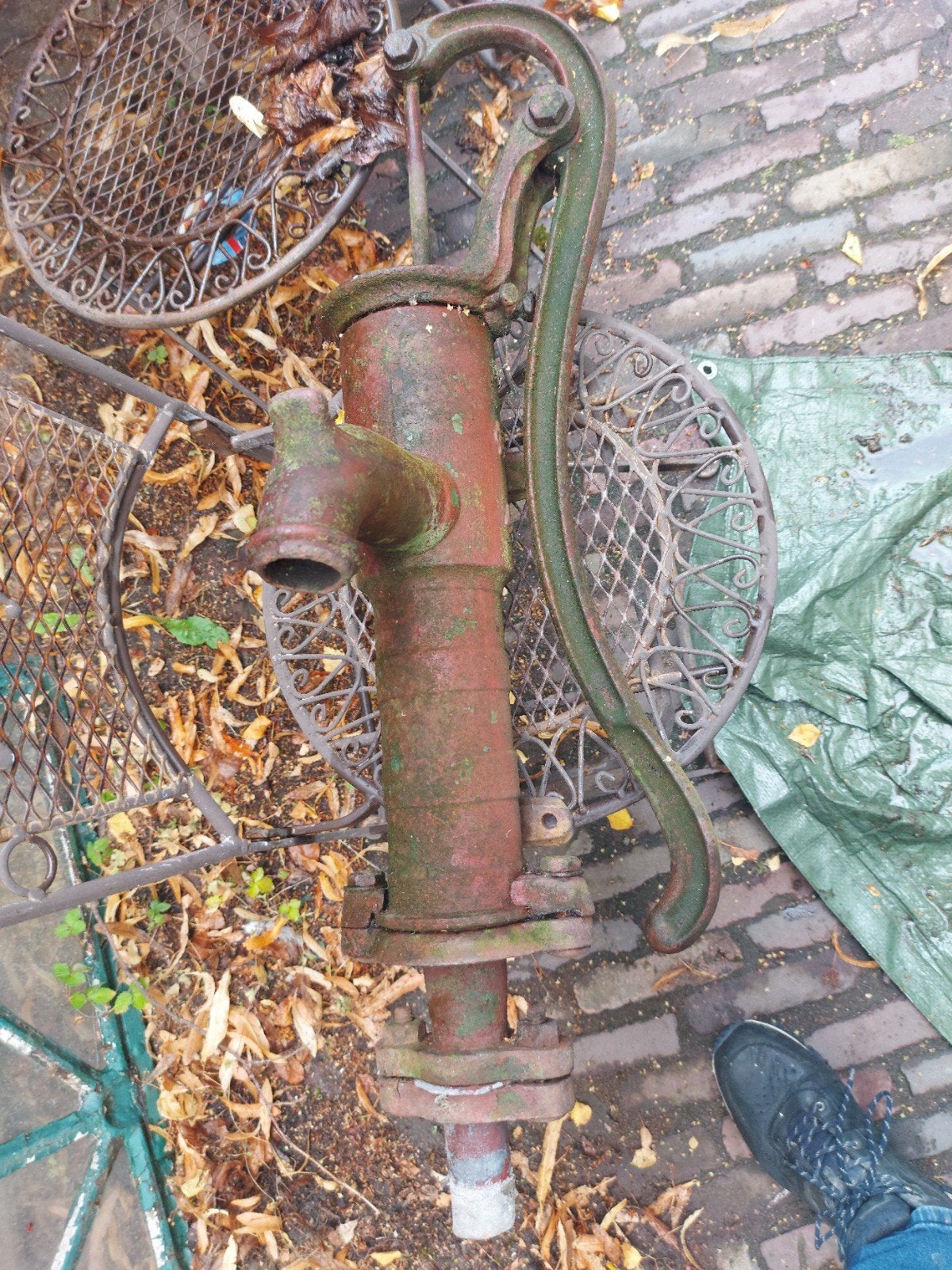 antieke pomp gietijzer compleet hand waterpomp boerderij, Ophalen, Gebruikt, Handmatig, Overige typen