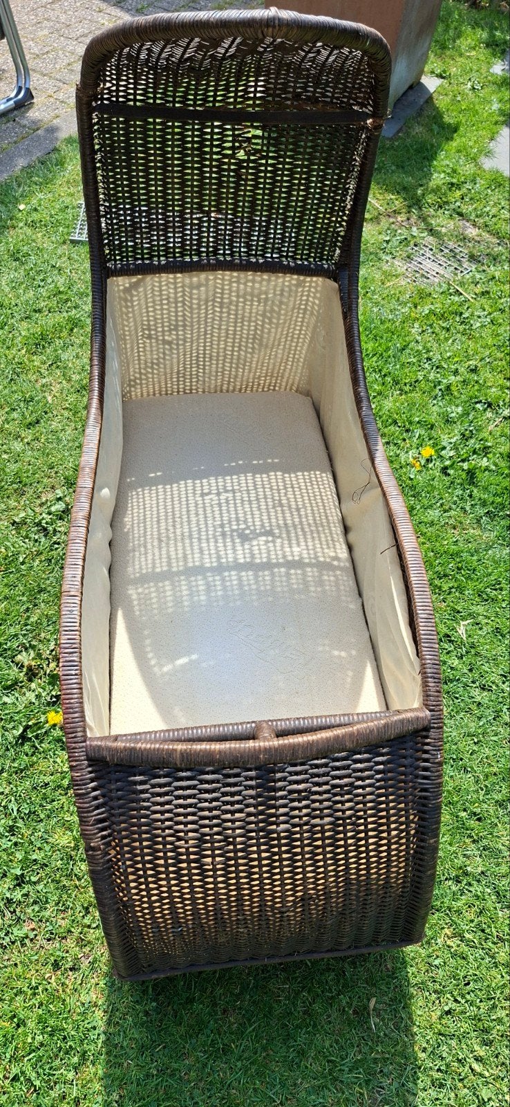 Vintage rotan wieg, Ophalen, Gebruikt, Wieg