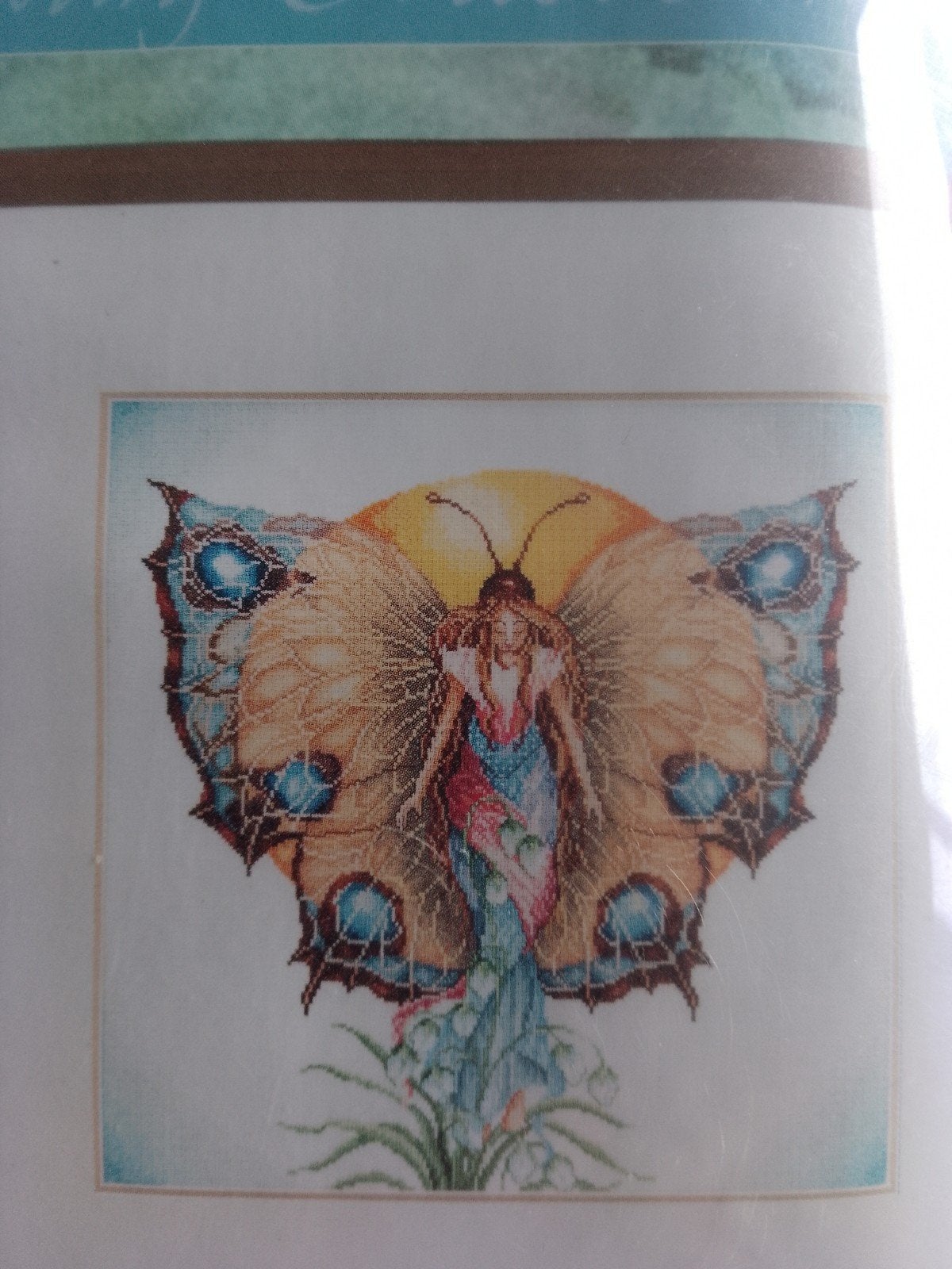 mooi borduurpakket vlinder, Hobby en Vrije tijd, Ophalen of Verzenden, Nieuw, Borduurpakket