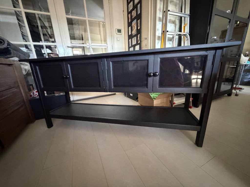 Koloniale houten sidetable, Huis en Inrichting, Ophalen, Gebruikt, 150 tot 200 cm, Overige houtsoorten