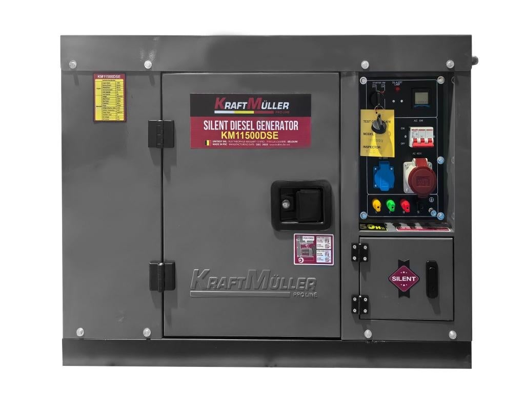 Aggregaat / Generator 12 kvA    Kraft Müller DIESEl, Kraftmuller, Dieselolie, Geluidgedempt, Nieuw