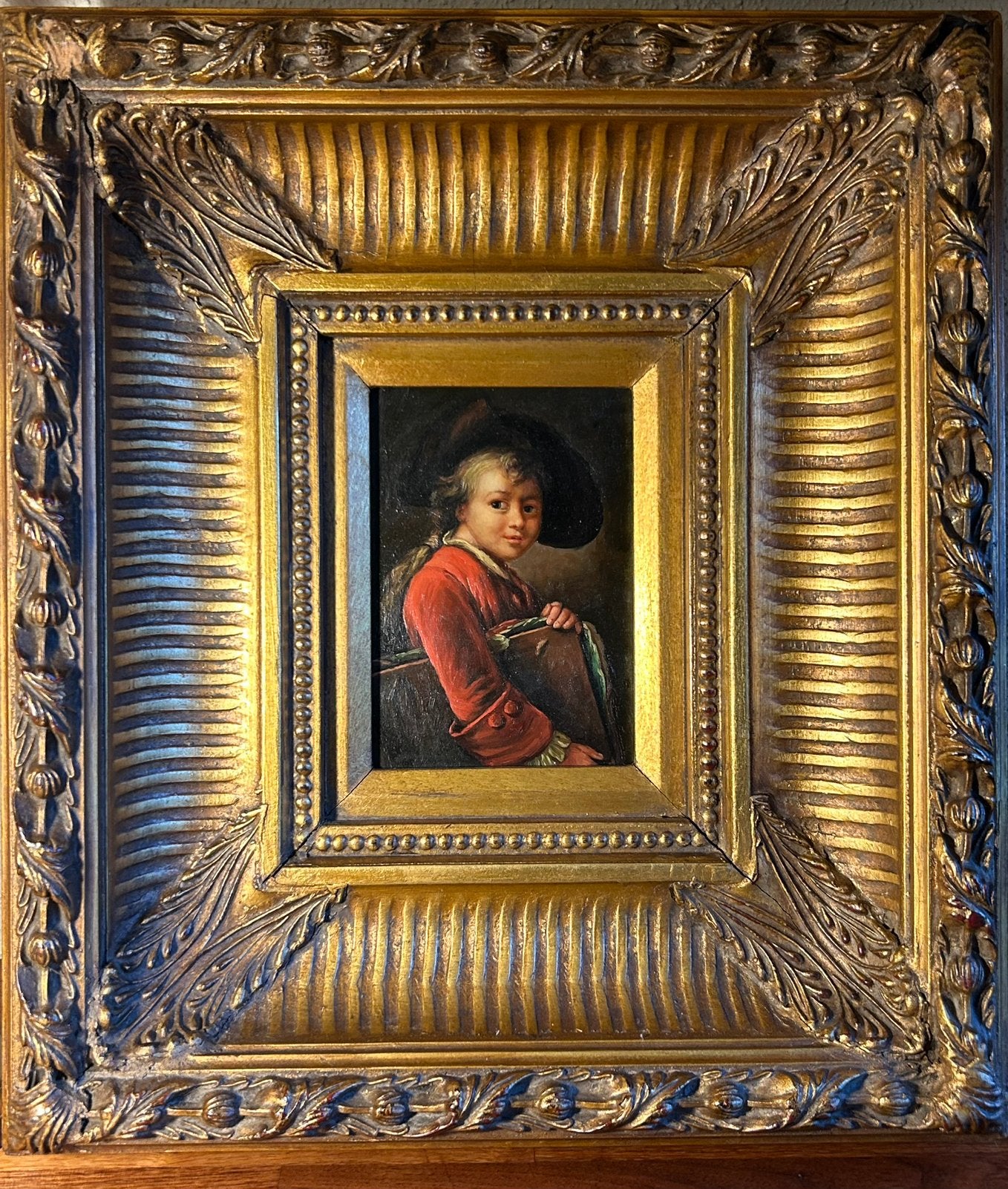 Antiek schilderij portretje, Antiek en Kunst, Ophalen of Verzenden