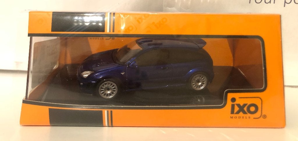 Ixo 1:43 Ford Focus RS 1999 blauw metallic nieuw display, Hobby en Vrije tijd, Ophalen of Verzenden, Nieuw, Auto, Overige merken