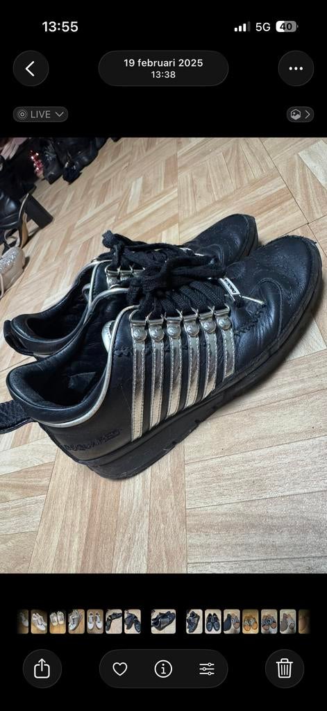Zwarte dsquared2 sneakers met zilveren accenten, Kleding | Dames, Schoenen, Zwart, Ophalen of Verzenden, Sneakers of Gympen, Zo goed als nieuw