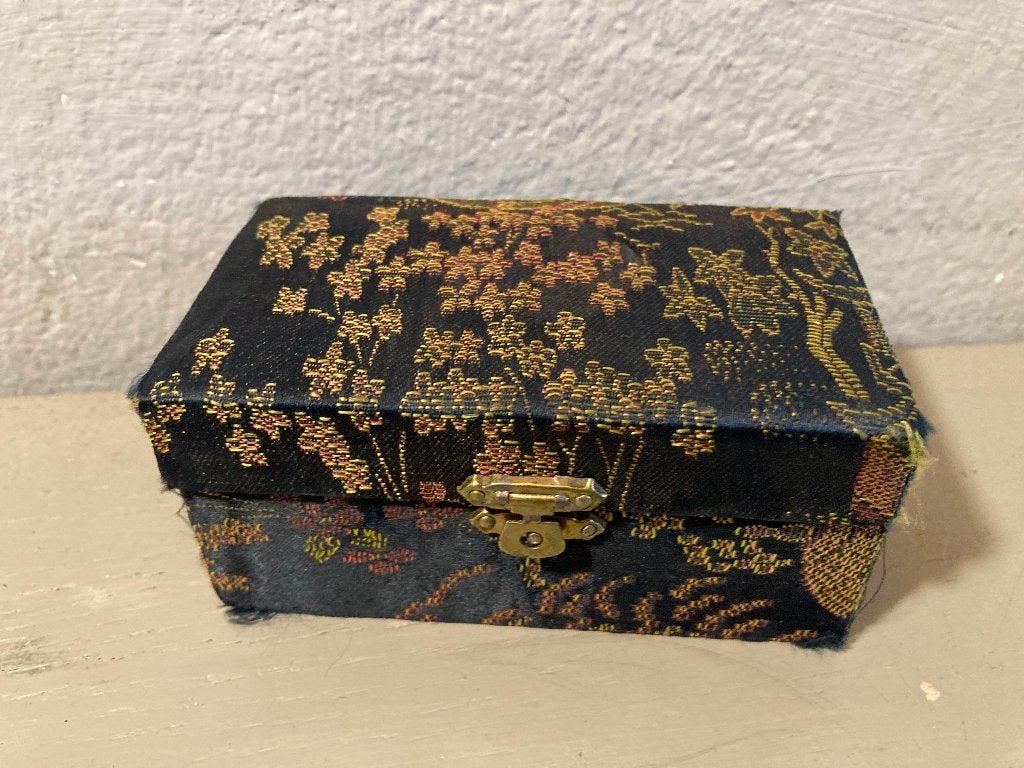Vintage Chinese Qigong-ballen emaille bal oud stoffen doosje, Ophalen of Verzenden
