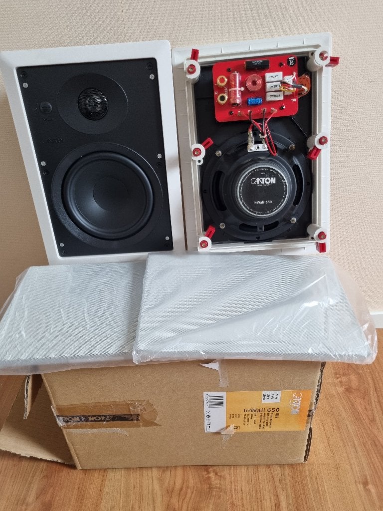 Set Canton Inwall 650 inbouwspeakers, Ophalen of Verzenden, Zo goed als nieuw, Subwoofer, Overige merken