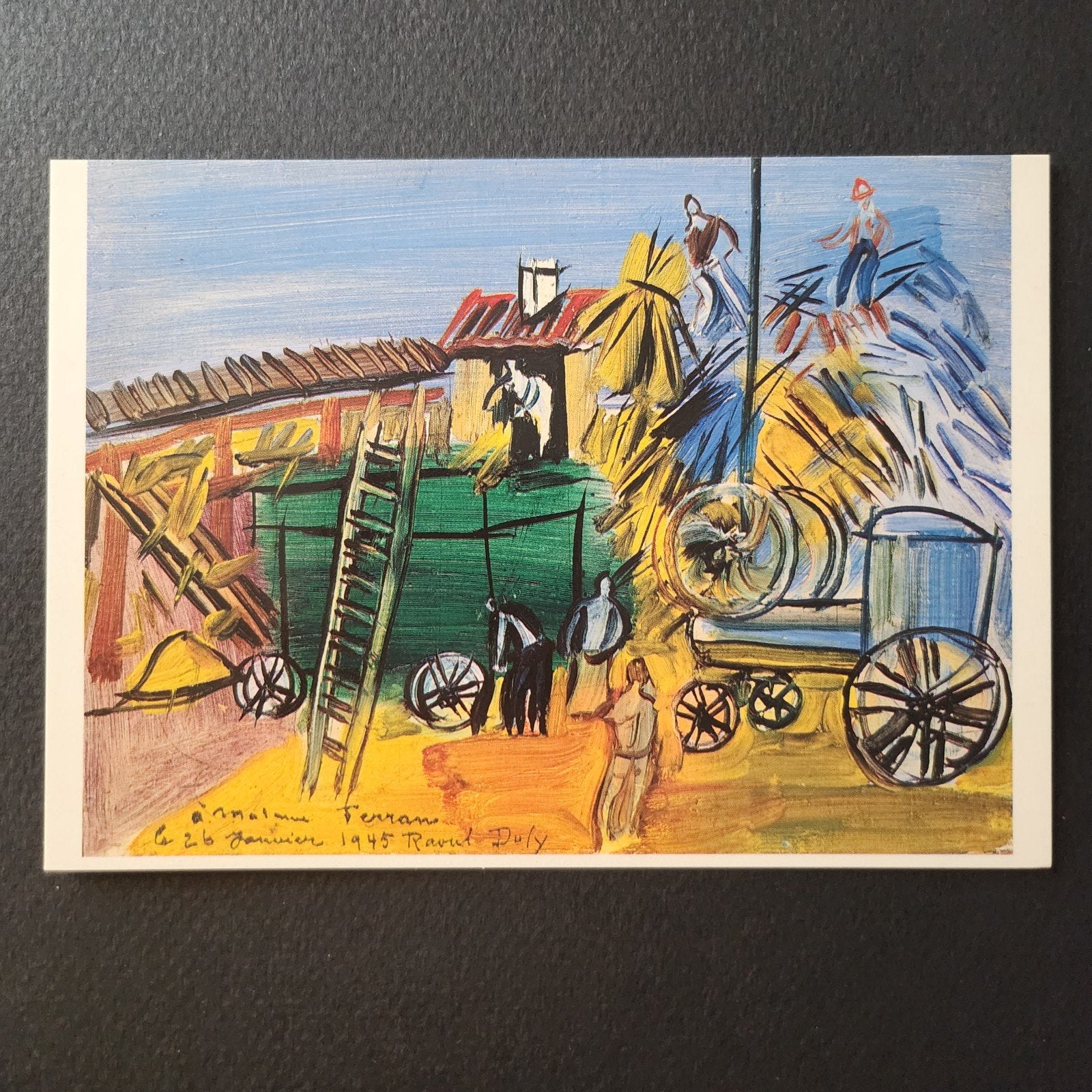 Kunstkaart Raoul Dufy - Dépiquage (1945), Verzenden, 1980 tot heden, Ongelopen, Cultuur en Media