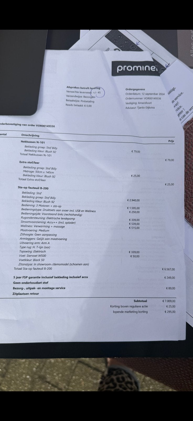 Prominent B 200 sta op relax stoel massage en wellness, Ophalen of Verzenden, Zo goed als nieuw, Stof, Gratis bezorging regio Utrecht