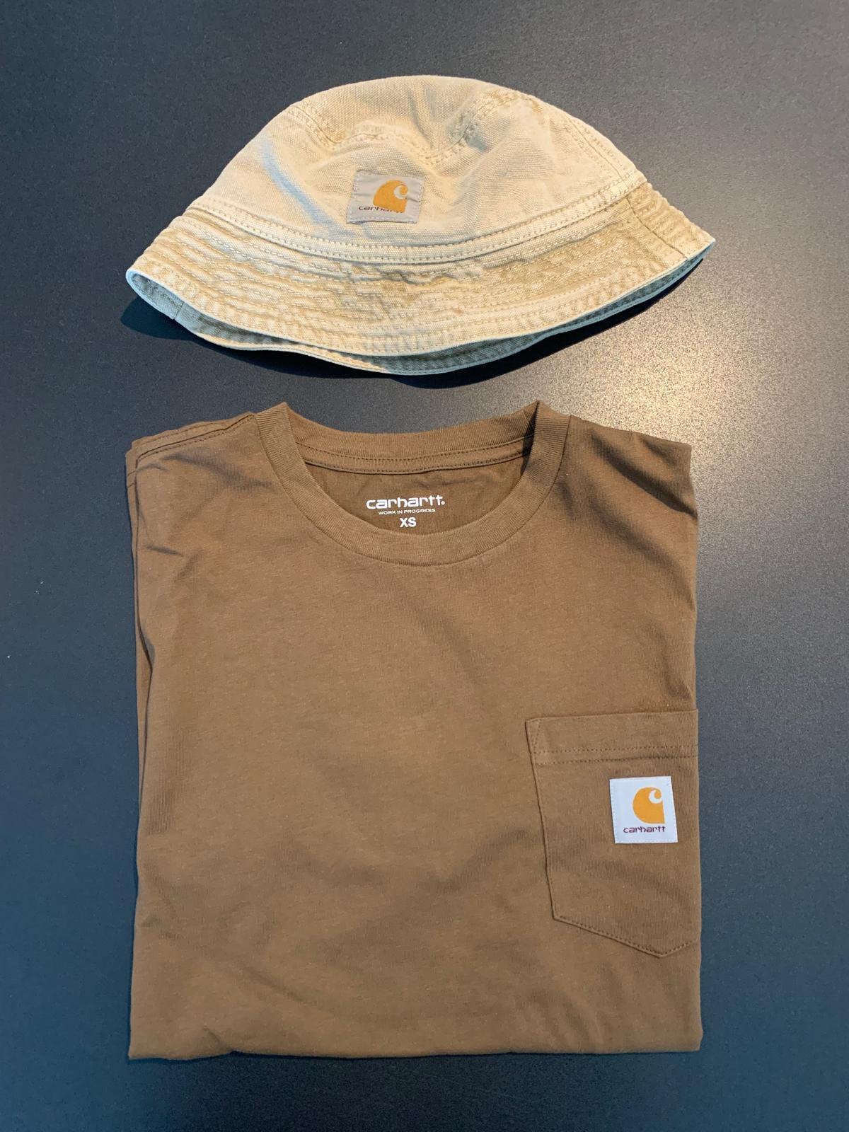Carhartt T-Shirt & Bucket Hat, Kinderen en Baby's, Jongen of Meisje, Ophalen of Verzenden, Zo goed als nieuw, Shirt of Longsleeve