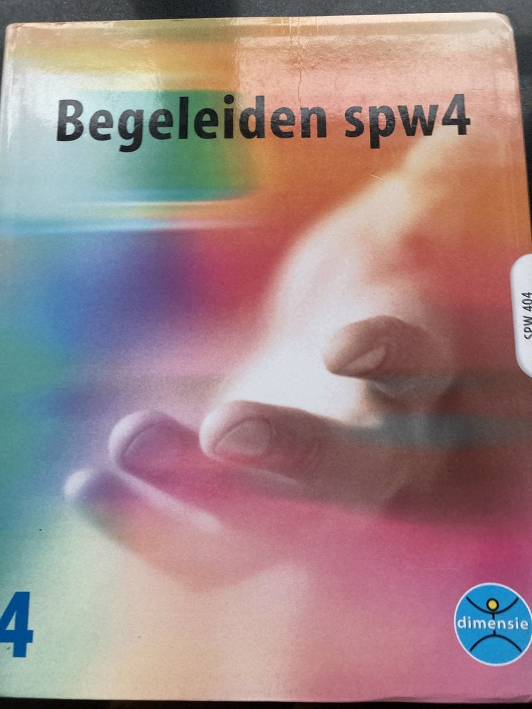 begeleiden SPW 4, Boeken, Studieboeken en Cursussen, Jan Adelmund, Zo goed als nieuw, Alpha, HBO