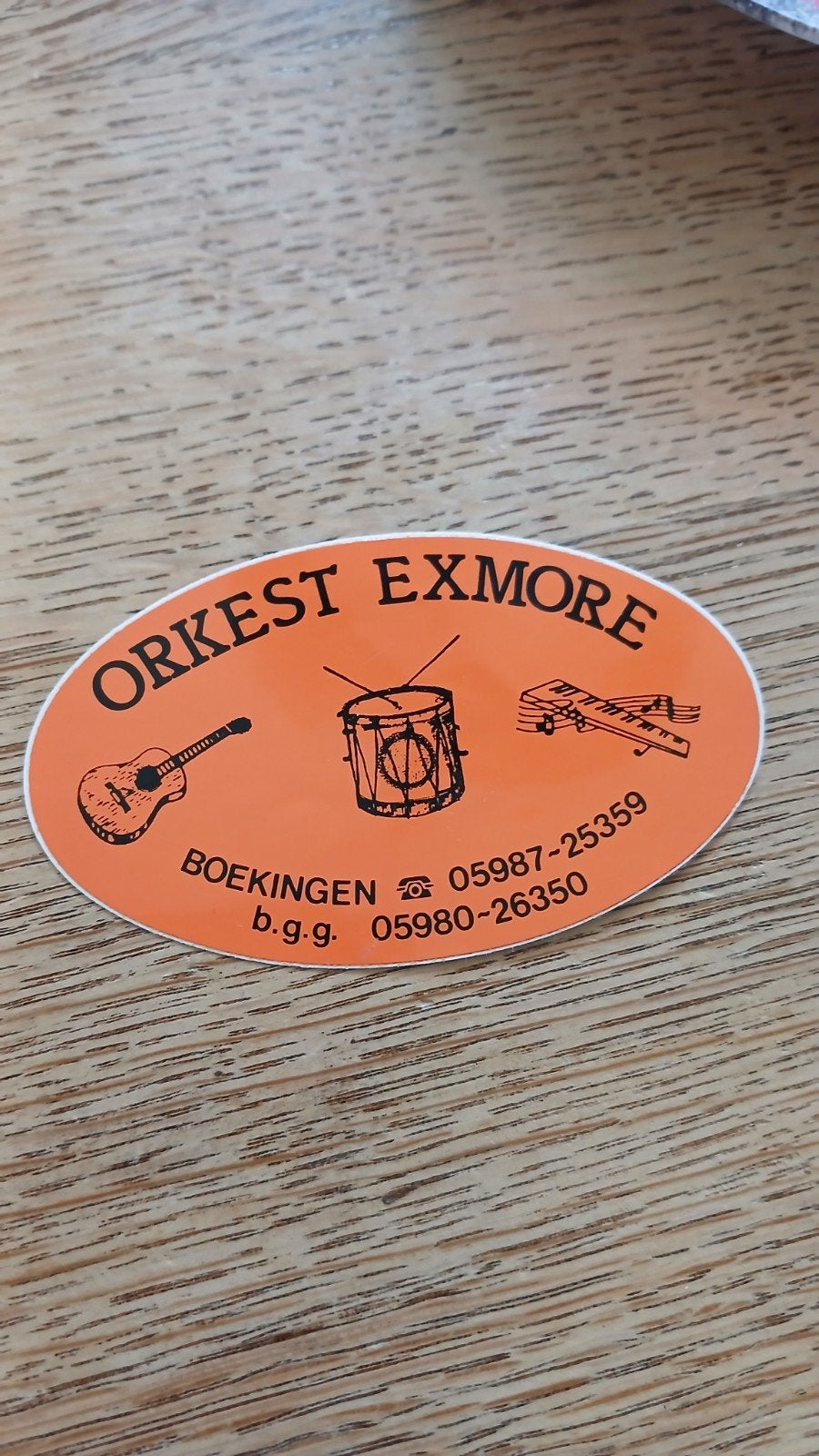Sticker amusementsorkest Exmore, VEENDAM Hoogezand-Sappemeer, Ophalen of Verzenden, Zo goed als nieuw