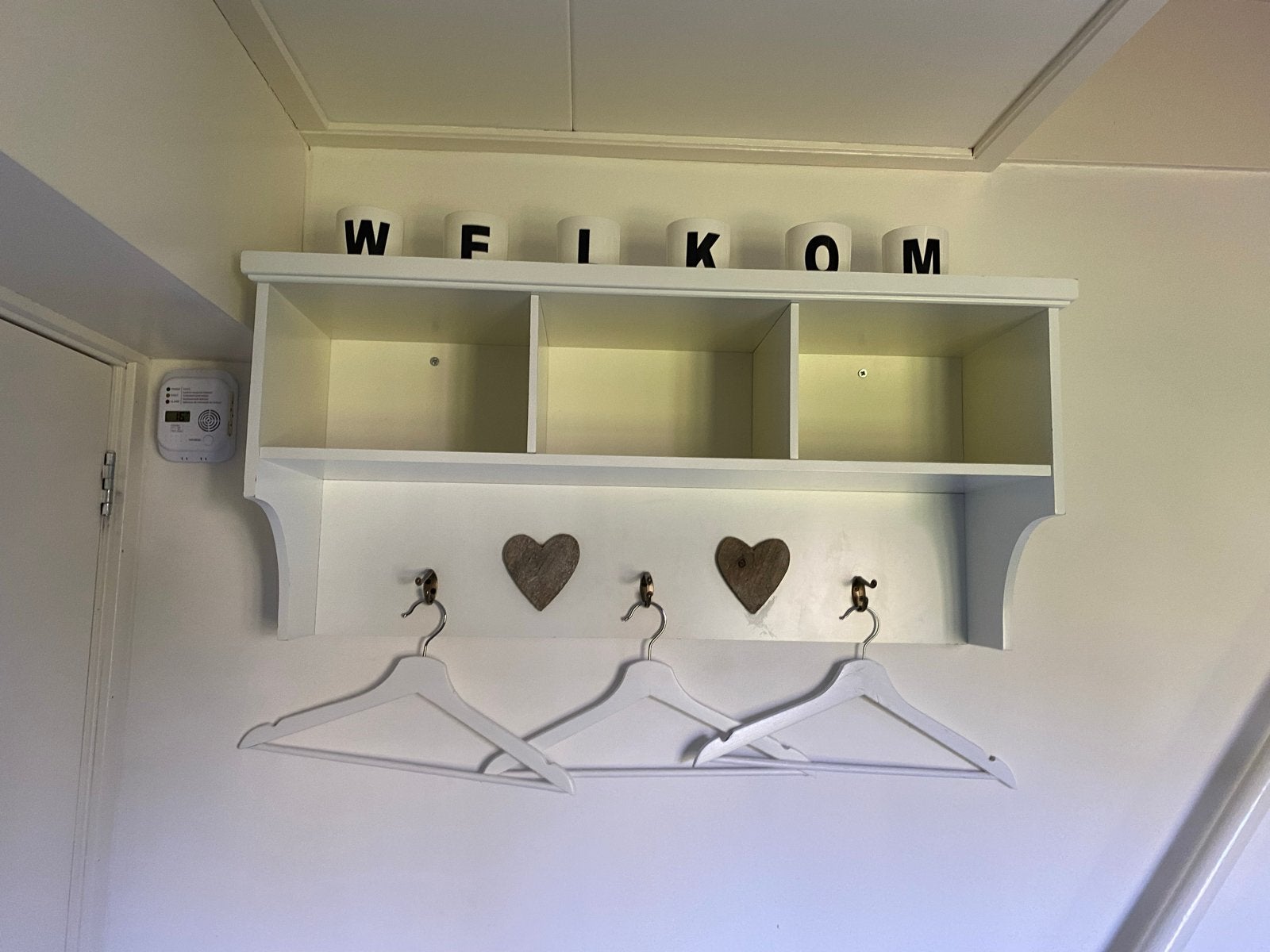 Kapstok met vakken en 3 haken, Huis en Inrichting, Woonaccessoires | Kapstokken, Gebruikt, Minder dan 100 cm, Hout, Ophalen