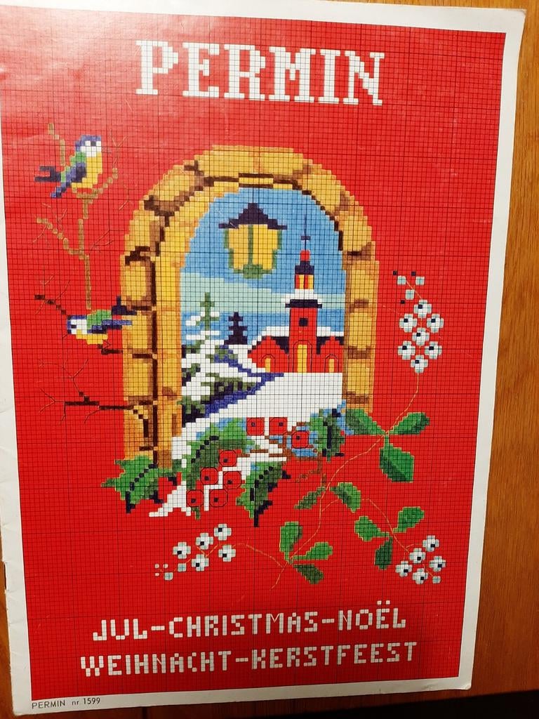 Permin Kerst Borduurpatroon - Winterlandschap, Ophalen of Verzenden, Gebruikt, Handborduren, Patroon