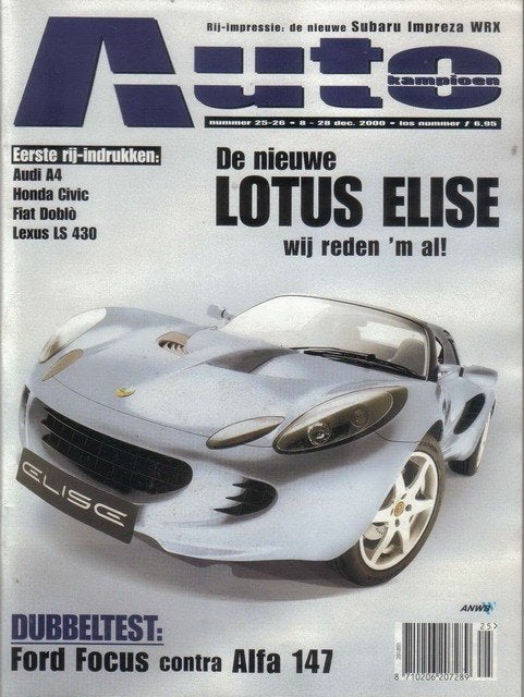 Autokampioen 25/26 2000 : Lotus Elise - Subaru Impreza WRX, Ophalen of Verzenden, Gelezen, Algemeen