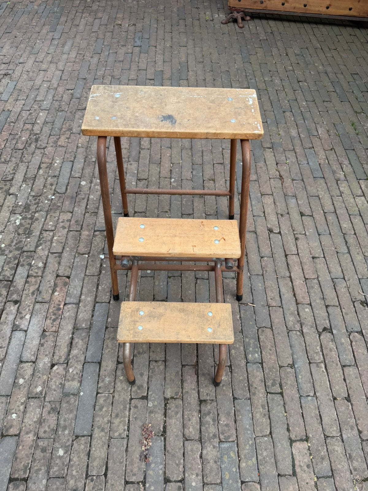 Vintage trapje met karakter, Ophalen, Gebruikt, Trap, Opvouwbaar of Inschuifbaar
