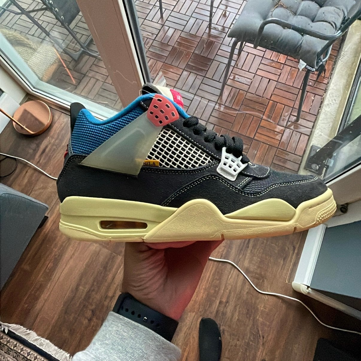 Nike air jordan 4 union off noir 43, Zwart, Nieuw, Ophalen of Verzenden, Sneakers of Gympen