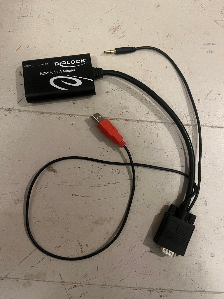 Delock HDMI naar VGA met geluid, Computers en Software, Pc- en Netwerkkabels, Ophalen of Verzenden, Gebruikt