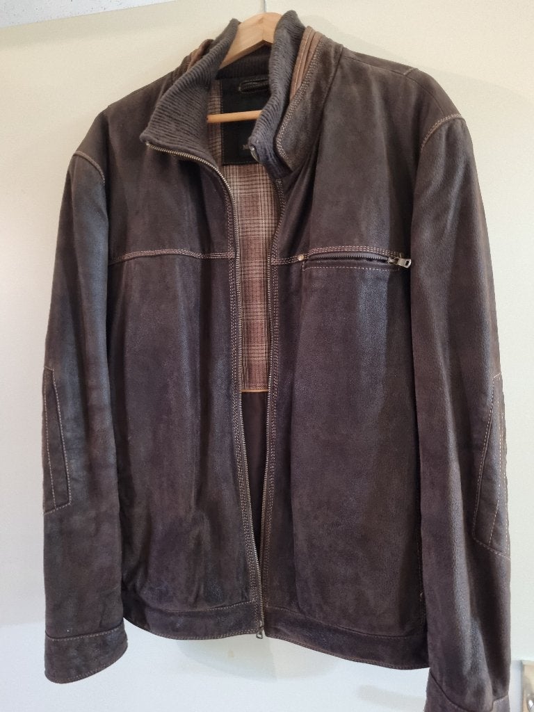 Leren jassen en een Suede., Ophalen of Verzenden, Zo goed als nieuw, Maat 56/58 (XL), Bruin