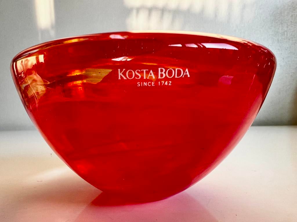 Vintage Kosta Boda Waxinelichthouder Feloranje Anna Ehrner, Ophalen of Verzenden, Zo goed als nieuw, Kandelaar