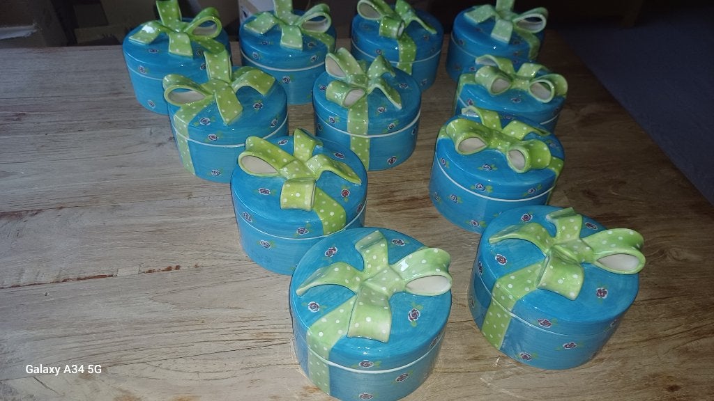 11 x Froukjes servies chocolade/bonbonschaaltje (blauw), Huis en Inrichting, Keuken | Servies, Ophalen of Verzenden, Nieuw, Overige stijlen