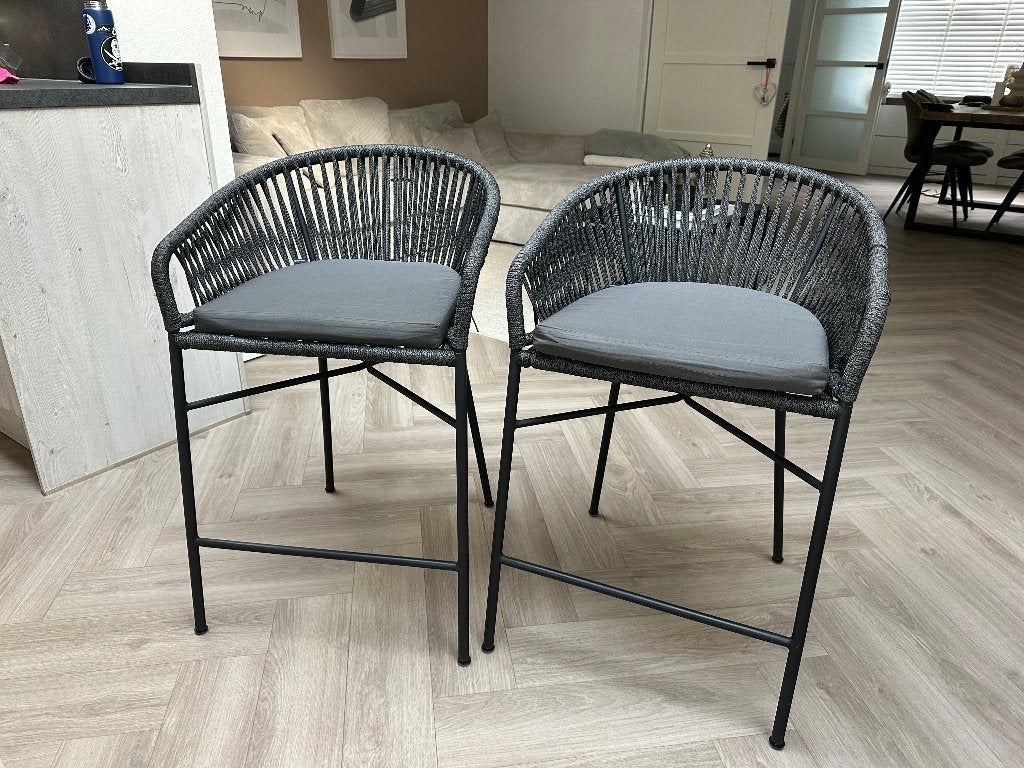 Bar kruk kave home yanet, Ophalen, Kunststof, 60 tot 90 cm, Zo goed als nieuw