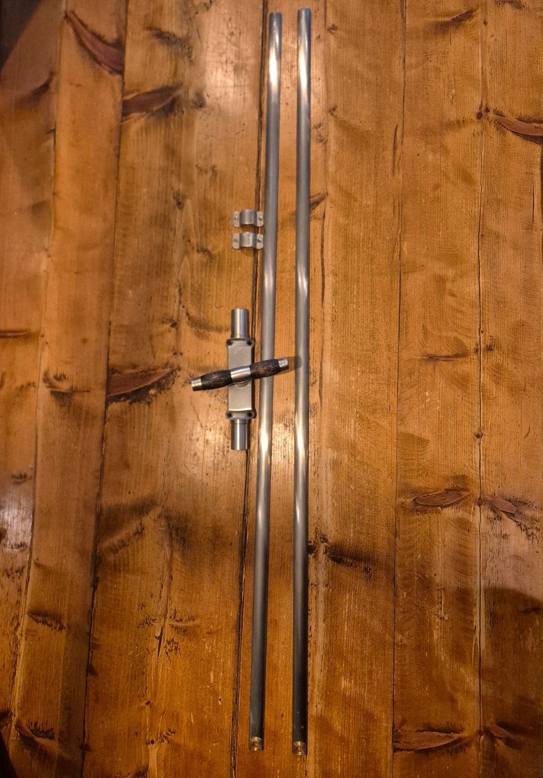 Espagnolsluiting 81cm H, mat nikkel, ebbenhout, Ophalen, Minder dan 100 cm