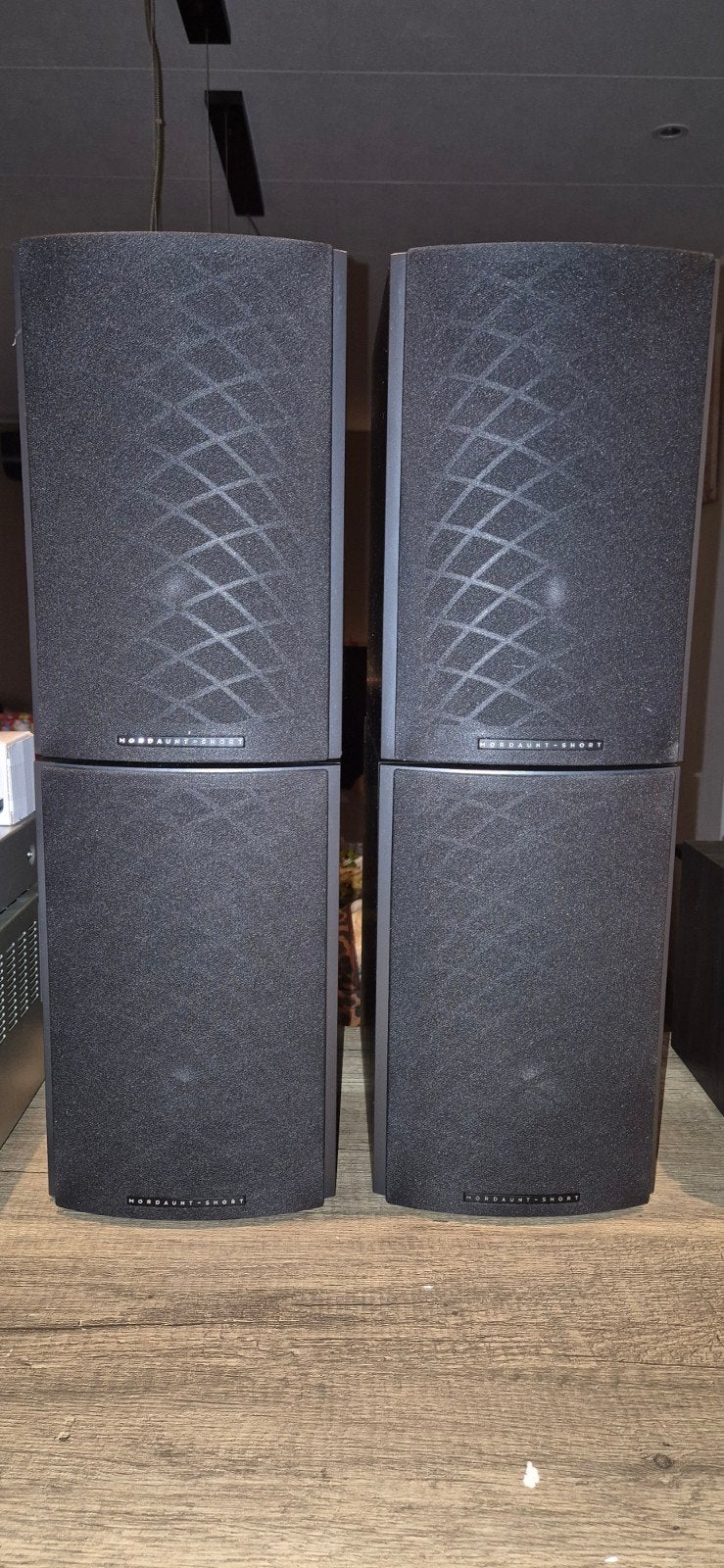 Mordaunt Short Aviano 1 Boekenplank Luidsprekers (Set van 4), Ophalen, Gebruikt, 60 tot 120 watt, Mordaunt Short