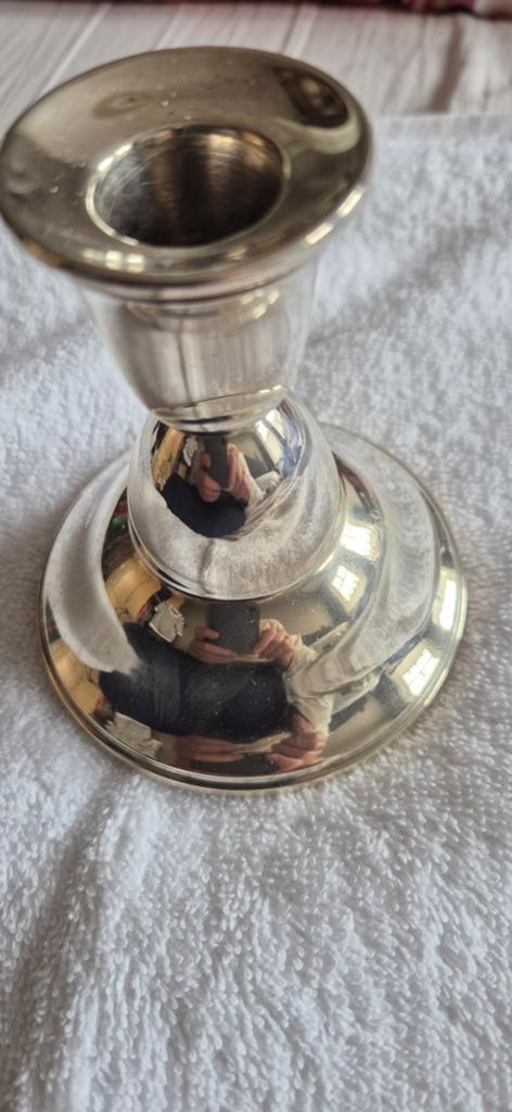 Zilveren Kandelaar - Klassiek Design, Ophalen of Verzenden, Zilver