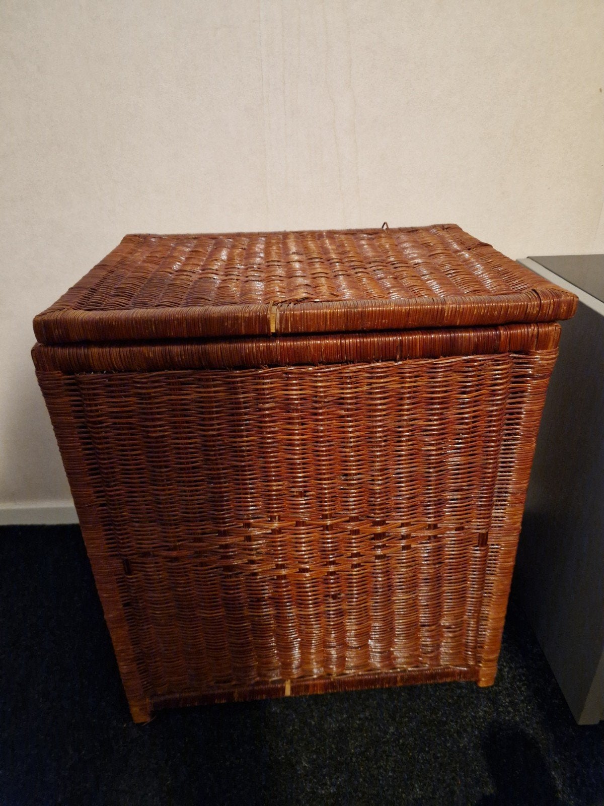 Rieten opbergkist / wasmand, Huis en Inrichting, Ophalen, Gebruikt, 50 tot 100 cm, 50 tot 75 cm
