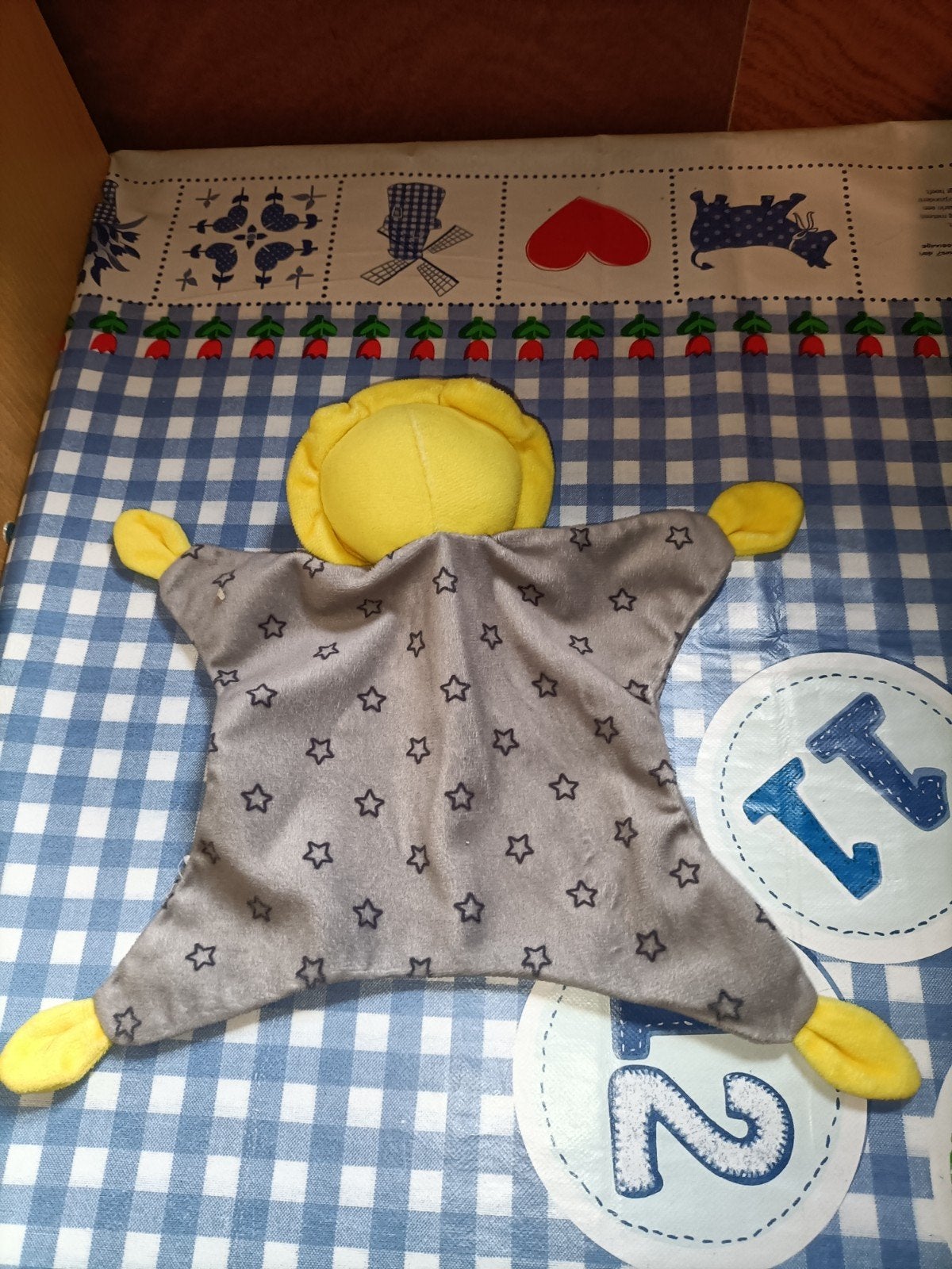 Leeuw knuffeldoekje Zeeman grijs met geel, Ophalen of Verzenden