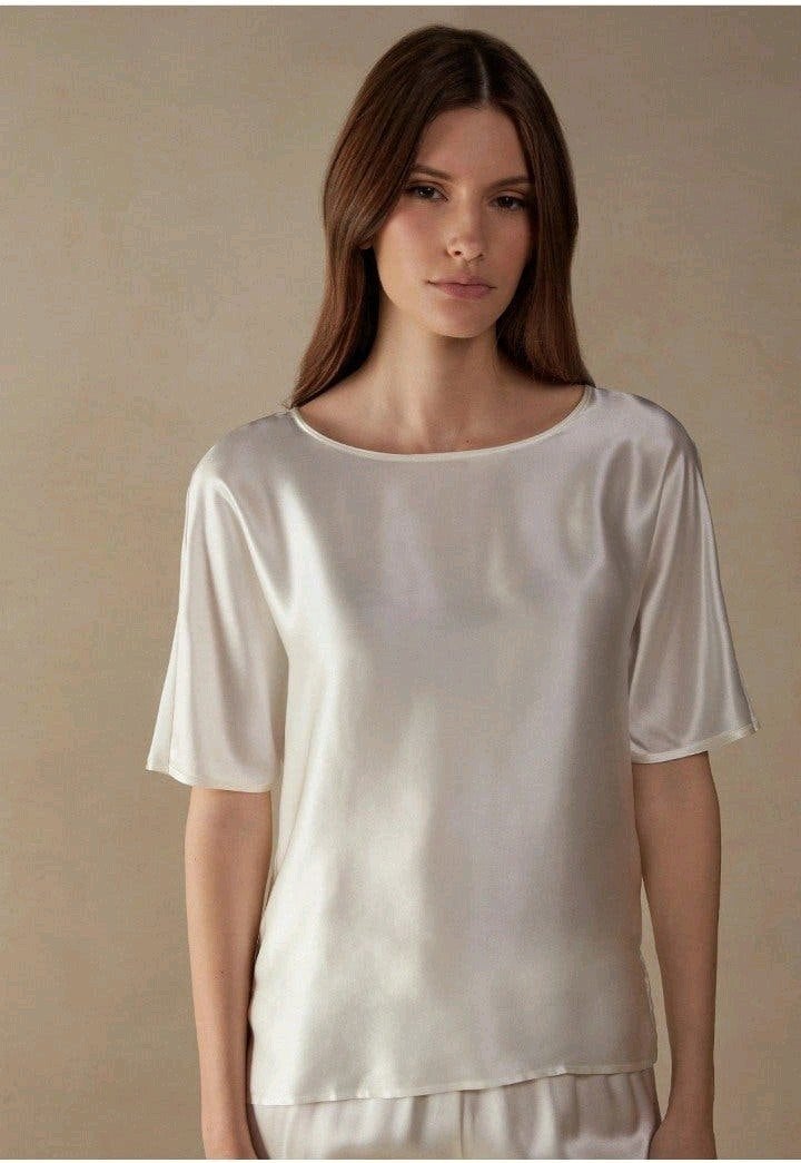 Intimissimi zijden top , pyjama shirt maat S 36, Nieuw, Ophalen of Verzenden, Korte mouw, Maat 36 (S)