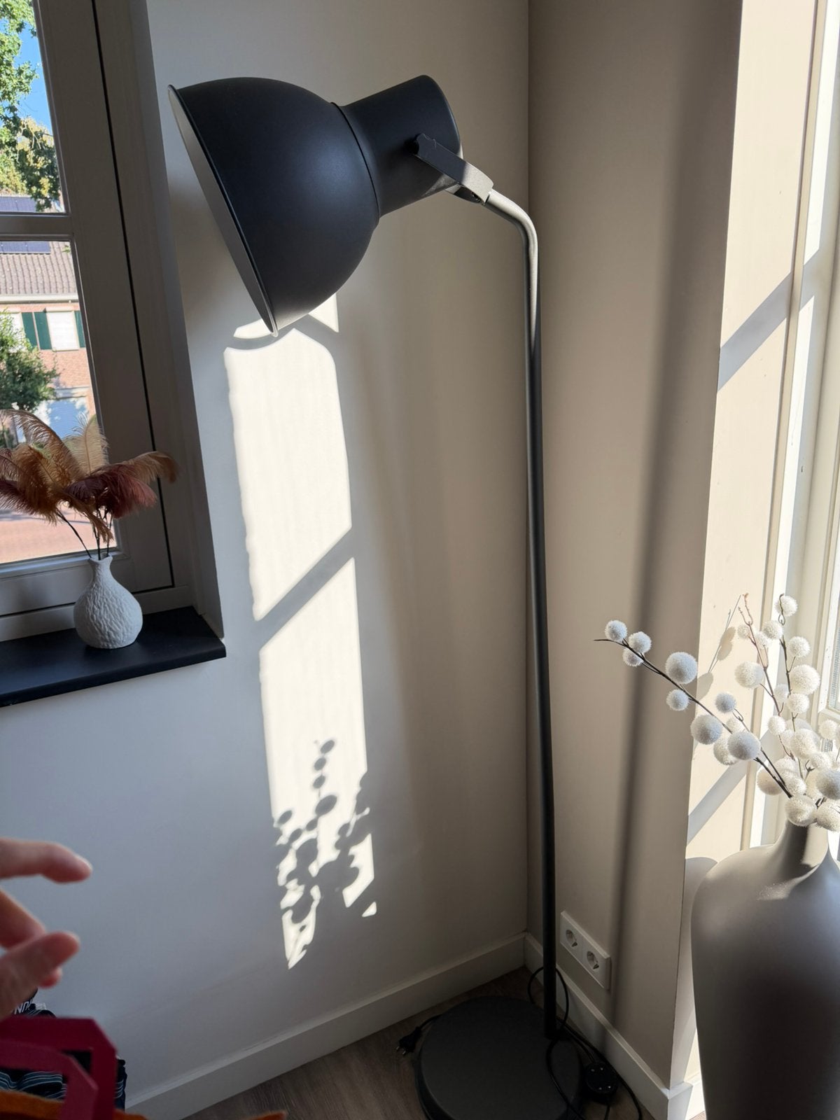 Ikea HEKTAR vloerlamp, Huis en Inrichting, Lampen | Vloerlampen, Ophalen, Zo goed als nieuw, 150 tot 200 cm