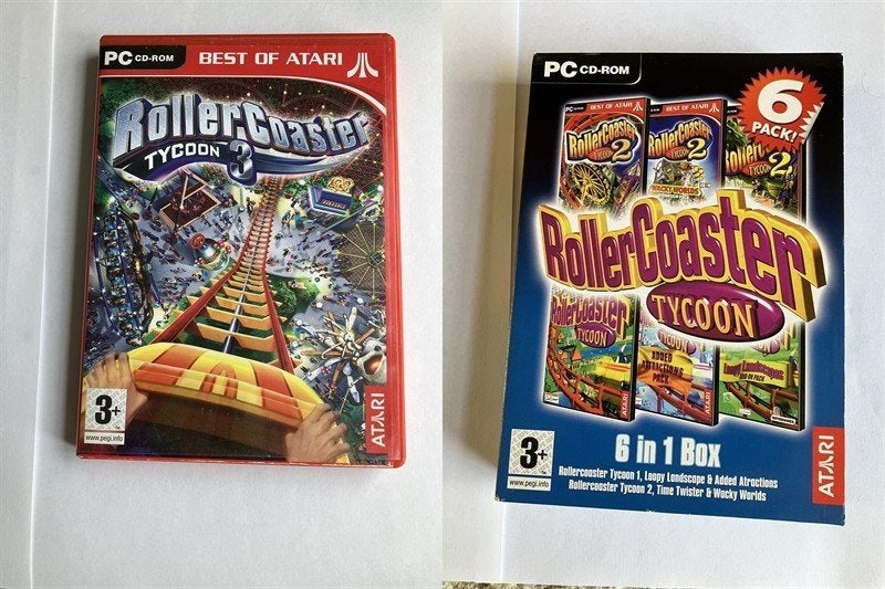 rollercoaster tycoon 1 2 3 + expansion PC GAME, 1 speler, Ophalen of Verzenden, Zo goed als nieuw, Vanaf 3 jaar