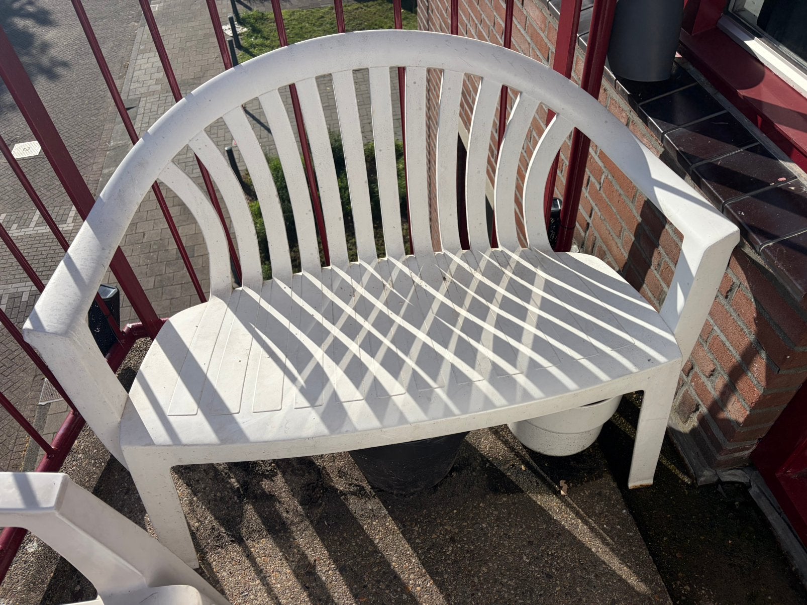 Tuinbankje, Tuin en Terras, Ophalen, Gebruikt, Kunststof